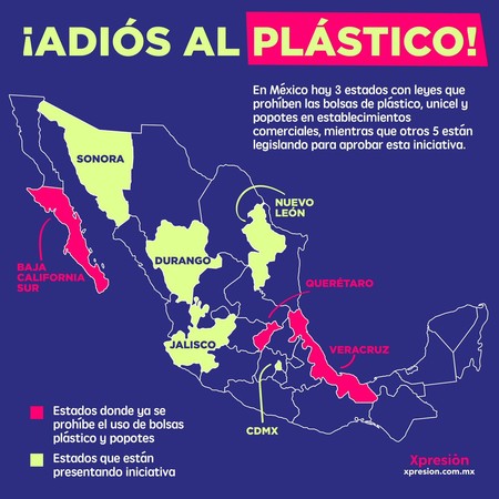 La prohibición de las bolsas de plástico se extiende a la mayoría de los estados de México
